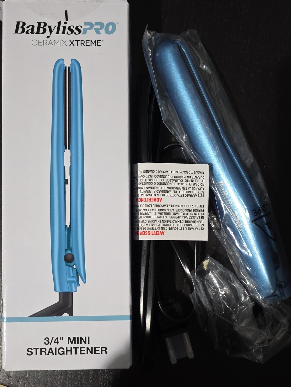 BaBylissPRO Mini Straightener in Metallic Light Blue